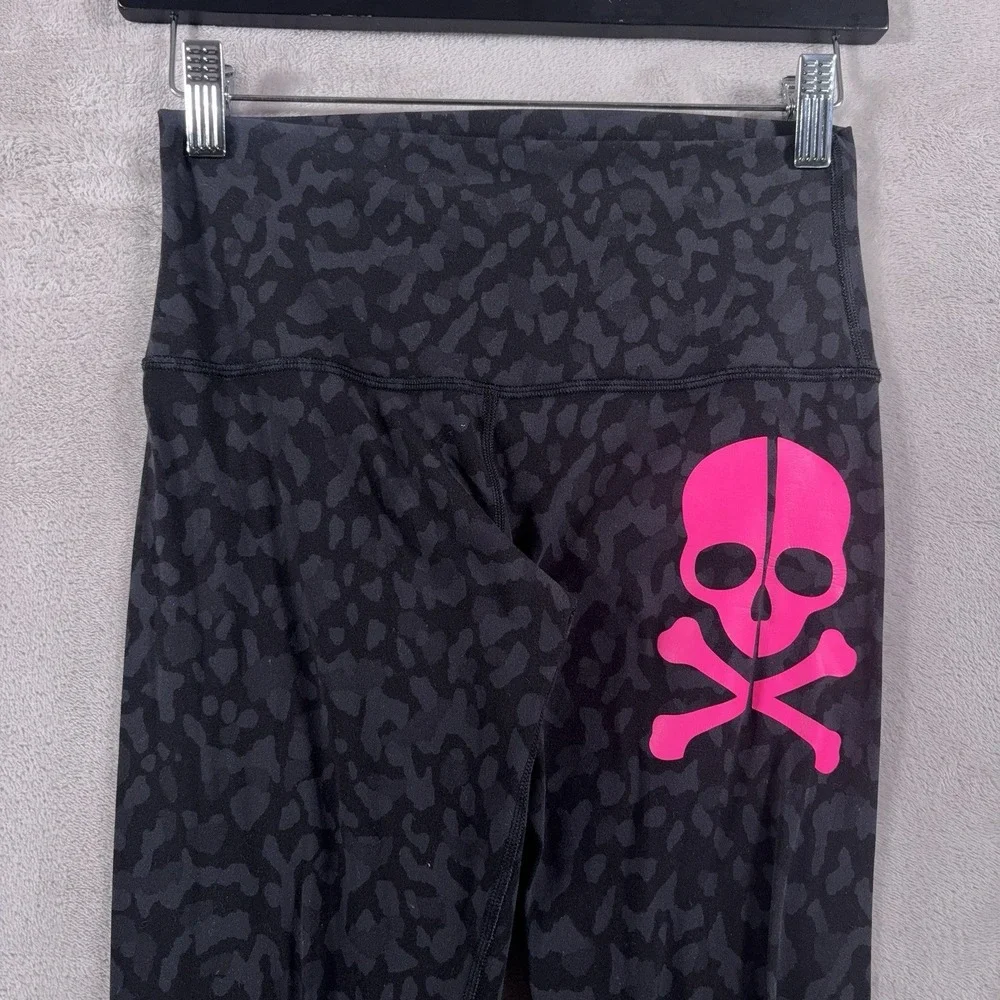 Lululemon Align Leggings Womens 6 Black Animal Print Performance Training